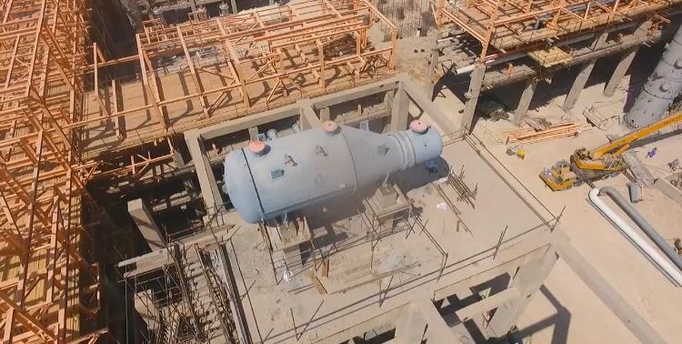 تصاویر هوایی از نصب تجهیزات سنگین در بخش الفین